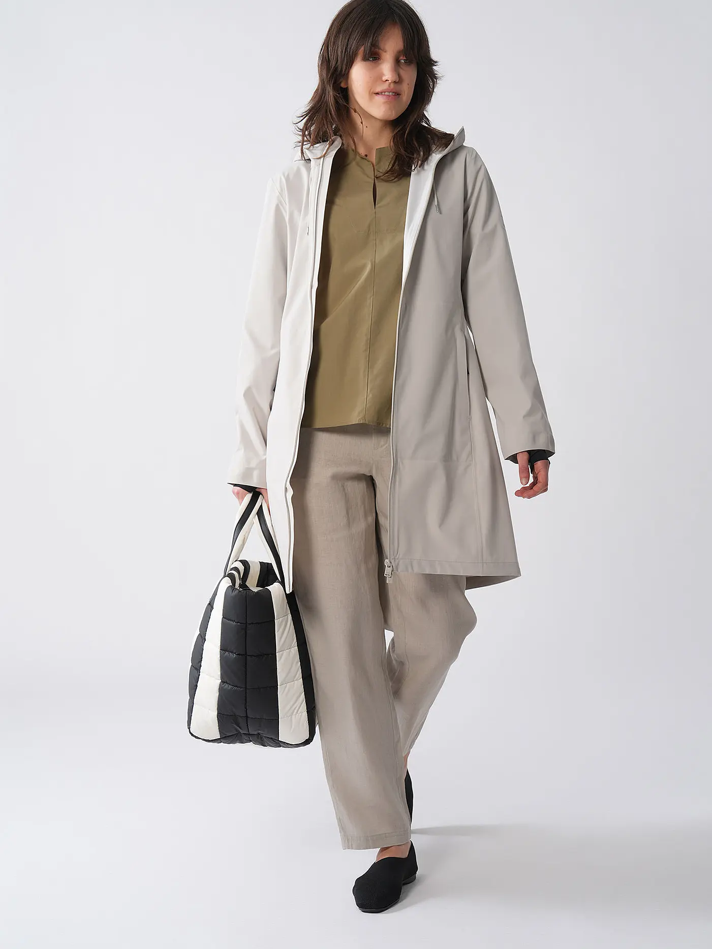 RAINS | Regenjacke SUVA HARDSHELL LONG | beige